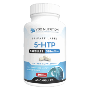 Private label 5-HTP supplement bottle