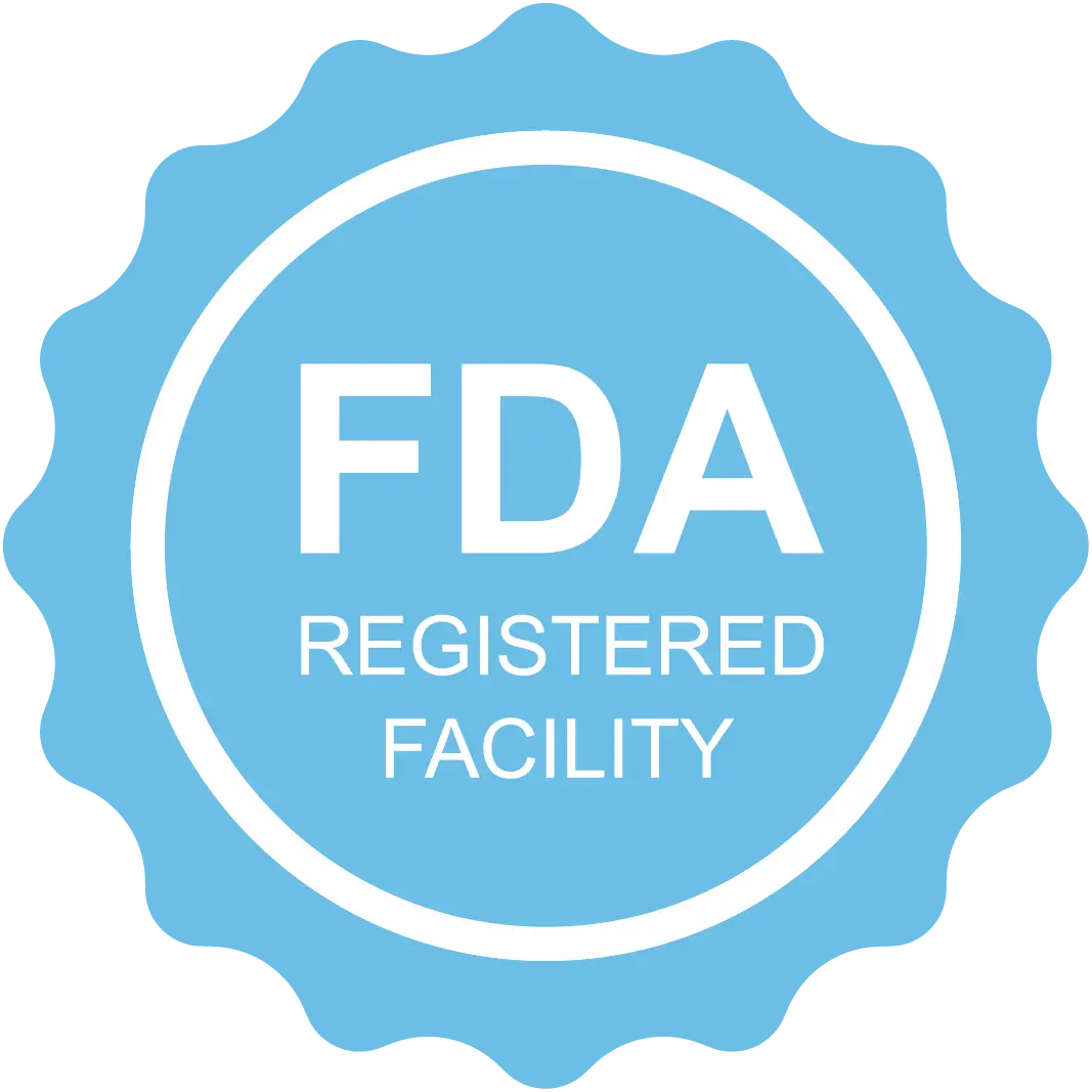 FDA registered supplement manufacturing facility