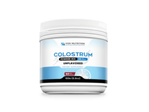 Private label bovine colostrum powder container