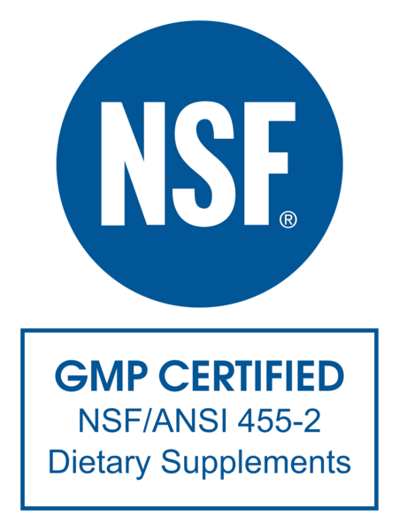 NSF/ANSI 455-2 GMP certified facility