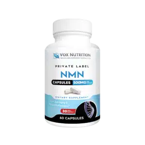 Private label NMN anti-aging supplement bottle