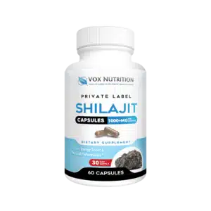 Private label Shilajit supplement bottle
